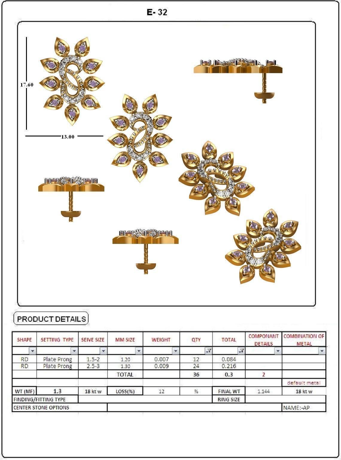 BULK-STL-EARRING 25 Files 3D print model_4