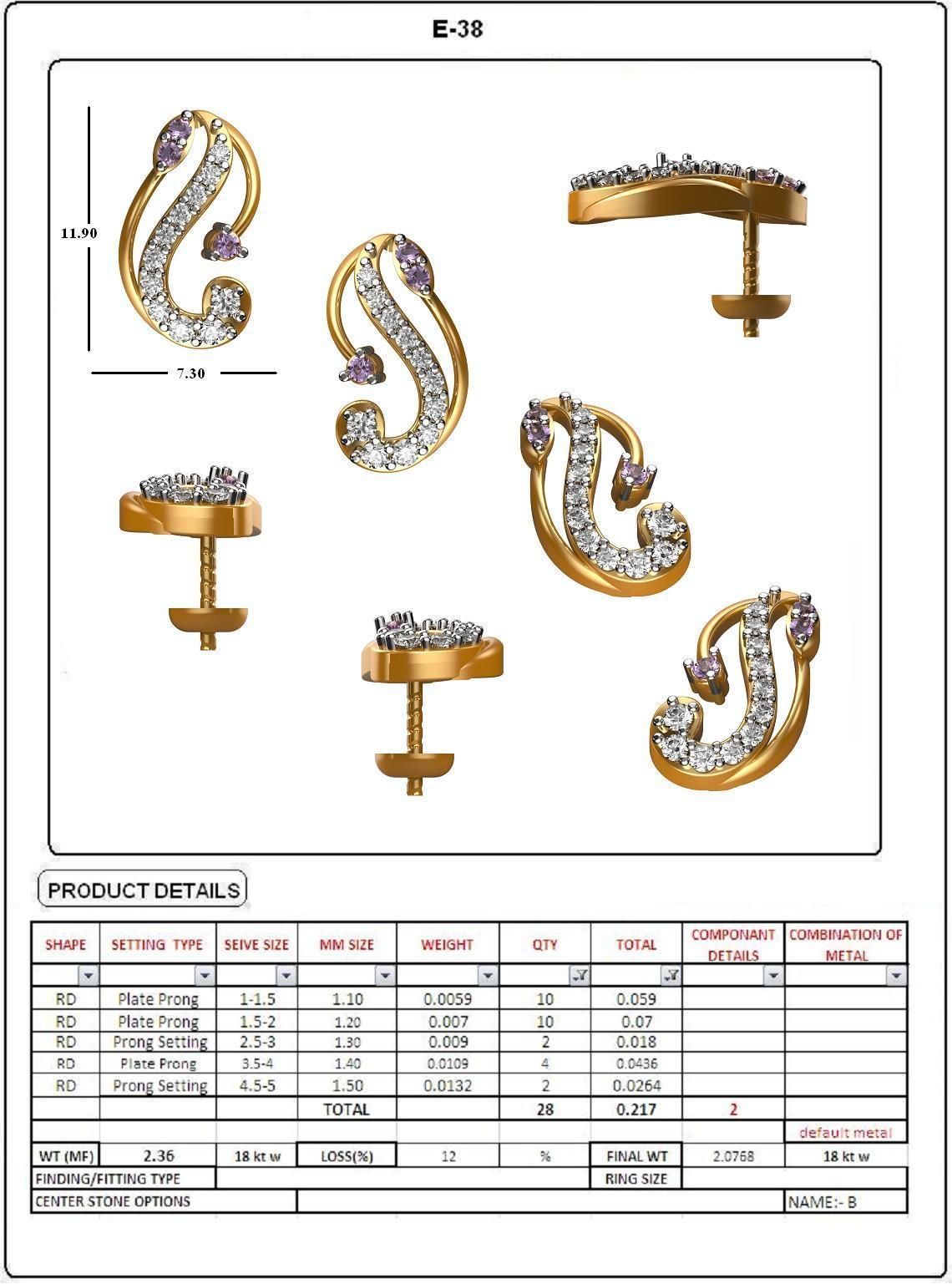 BULK-STL-EARRING 25 Files 3D print model_18