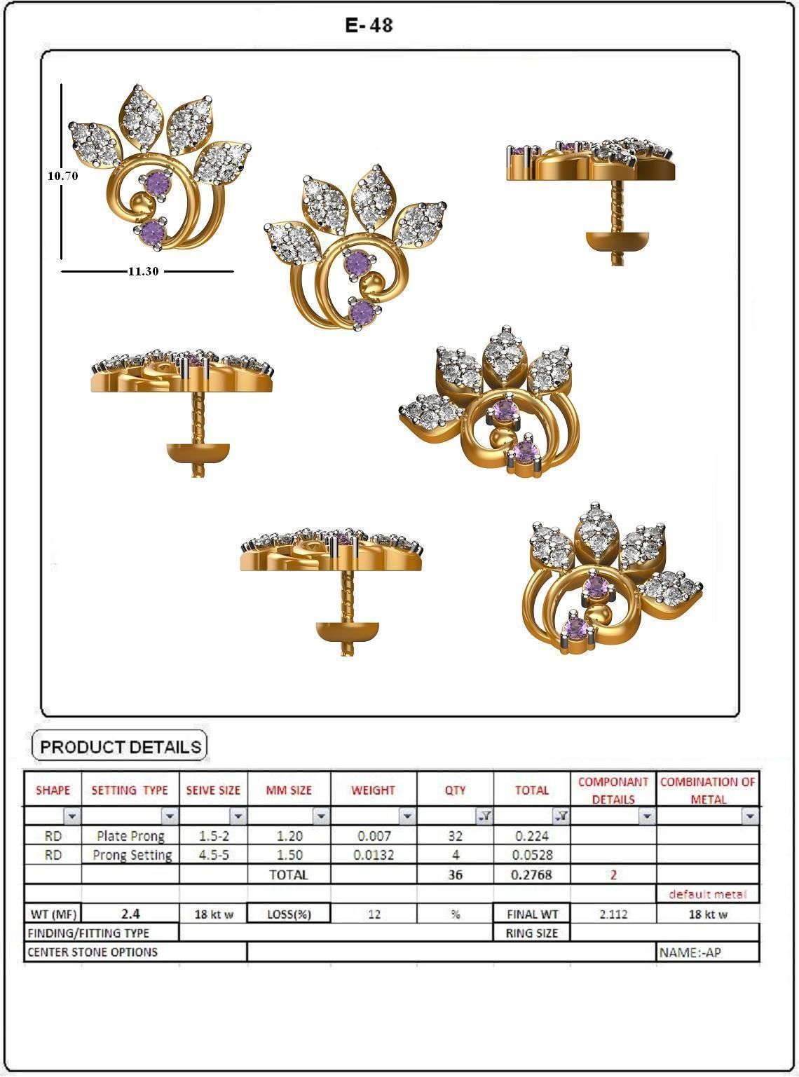 BULK-STL-EARRING 25 Files 3D print model_25