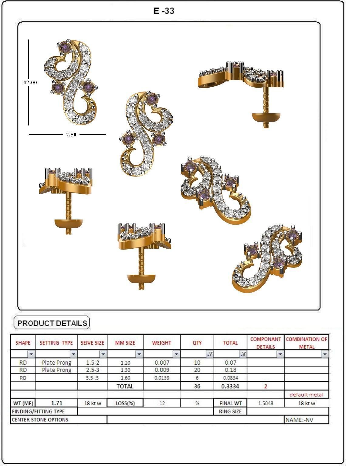 BULK-STL-EARRING 25 Files 3D print model_5
