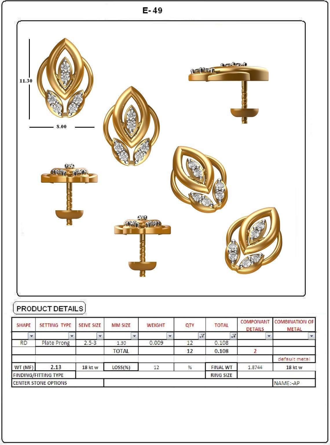 BULK-STL-EARRING 25 Files 3D print model_21