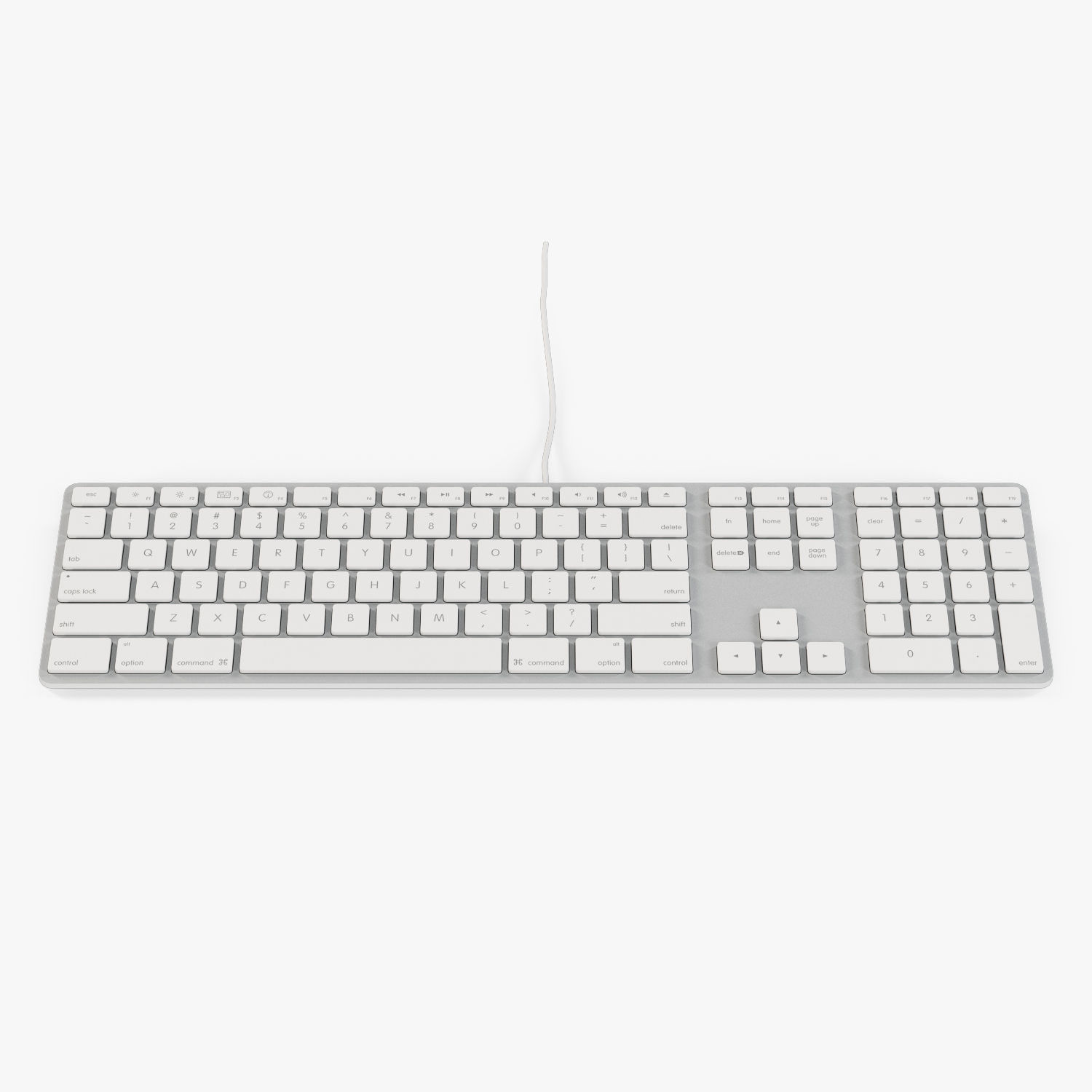 Apple Keyboard MB110 and Magic Mouse Low-poly 3D model_19
