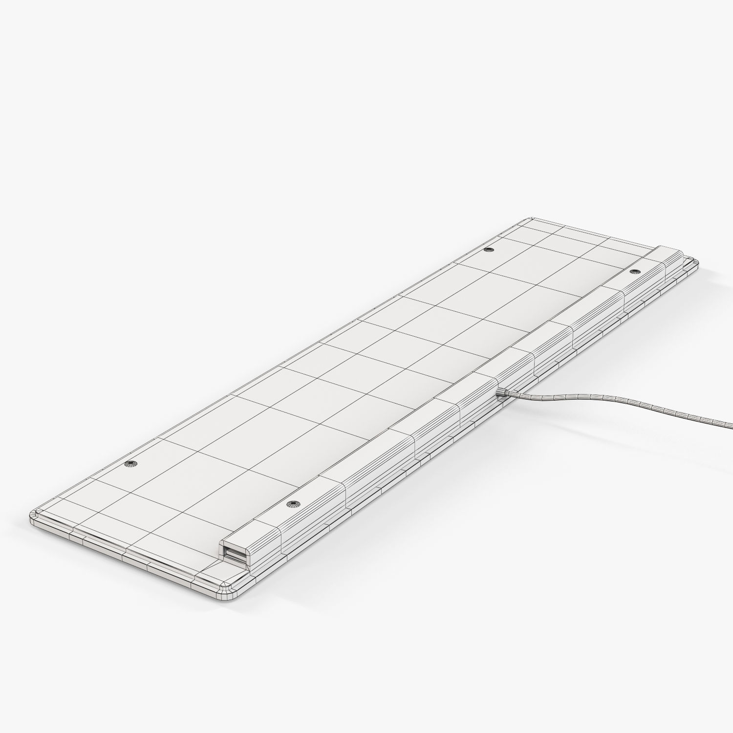 Apple Keyboard MB110 and Magic Mouse Low-poly 3D model_28