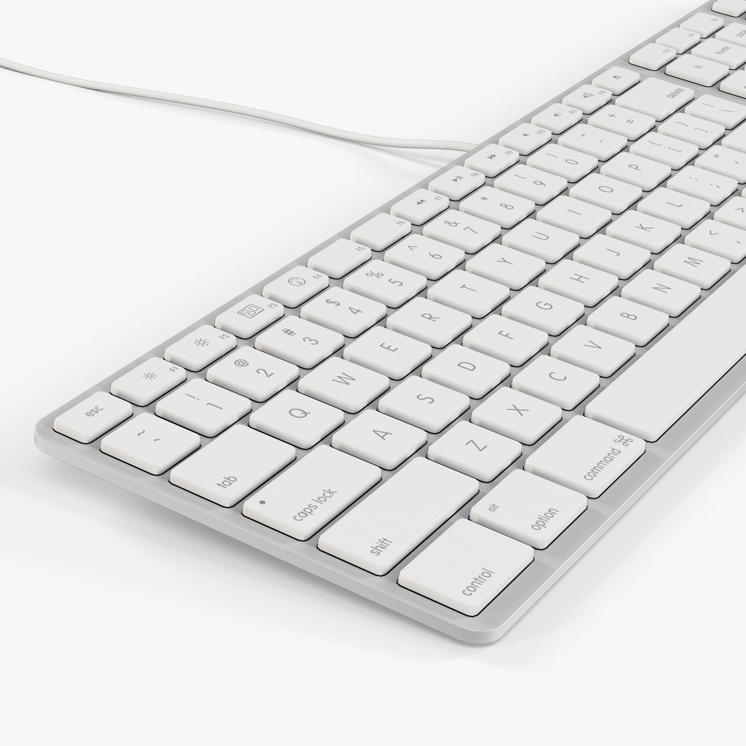 Apple Keyboard MB110 and Magic Mouse Low-poly 3D model_22