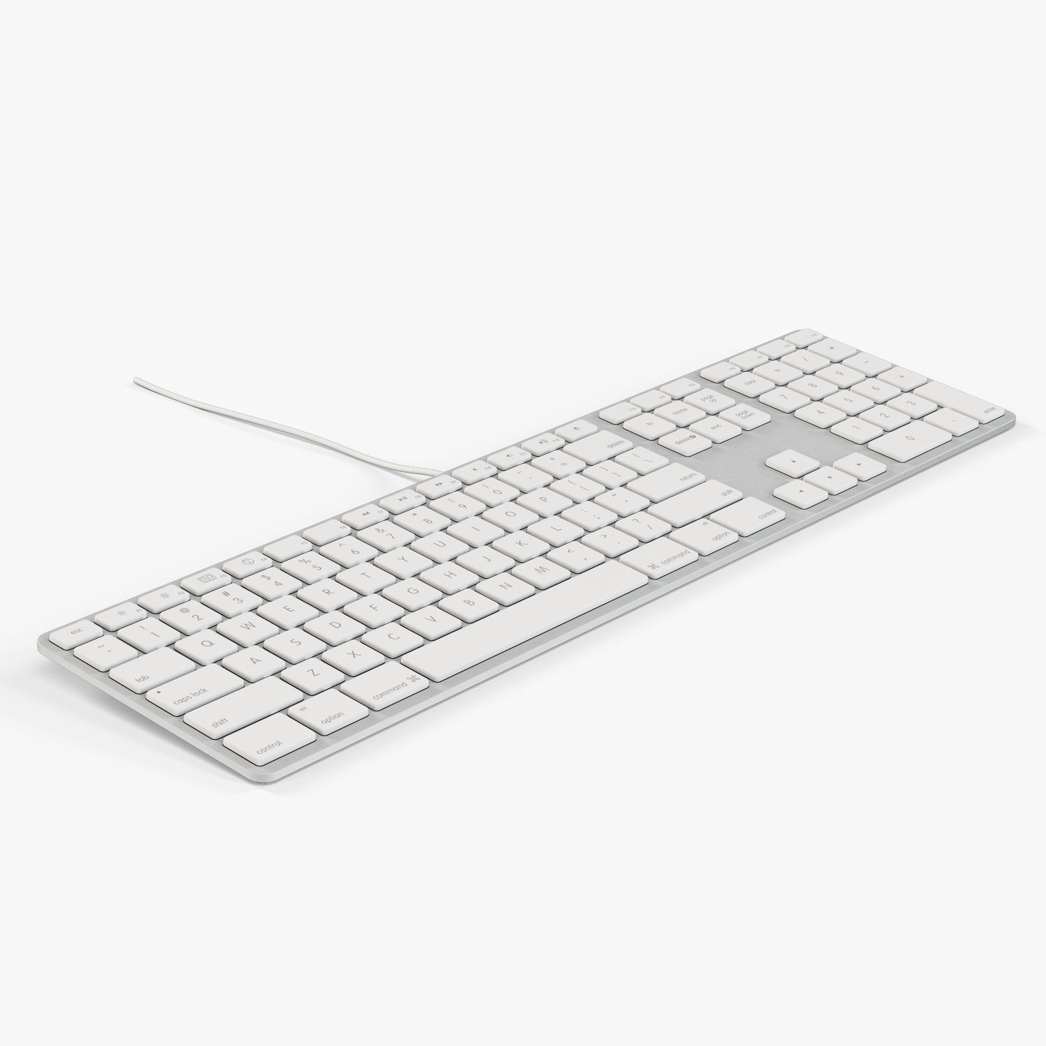 Apple Keyboard MB110 and Magic Mouse Low-poly 3D model_21