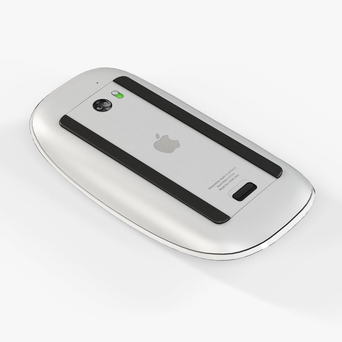 Apple Keyboard MB110 and Magic Mouse Low-poly 3D model_15