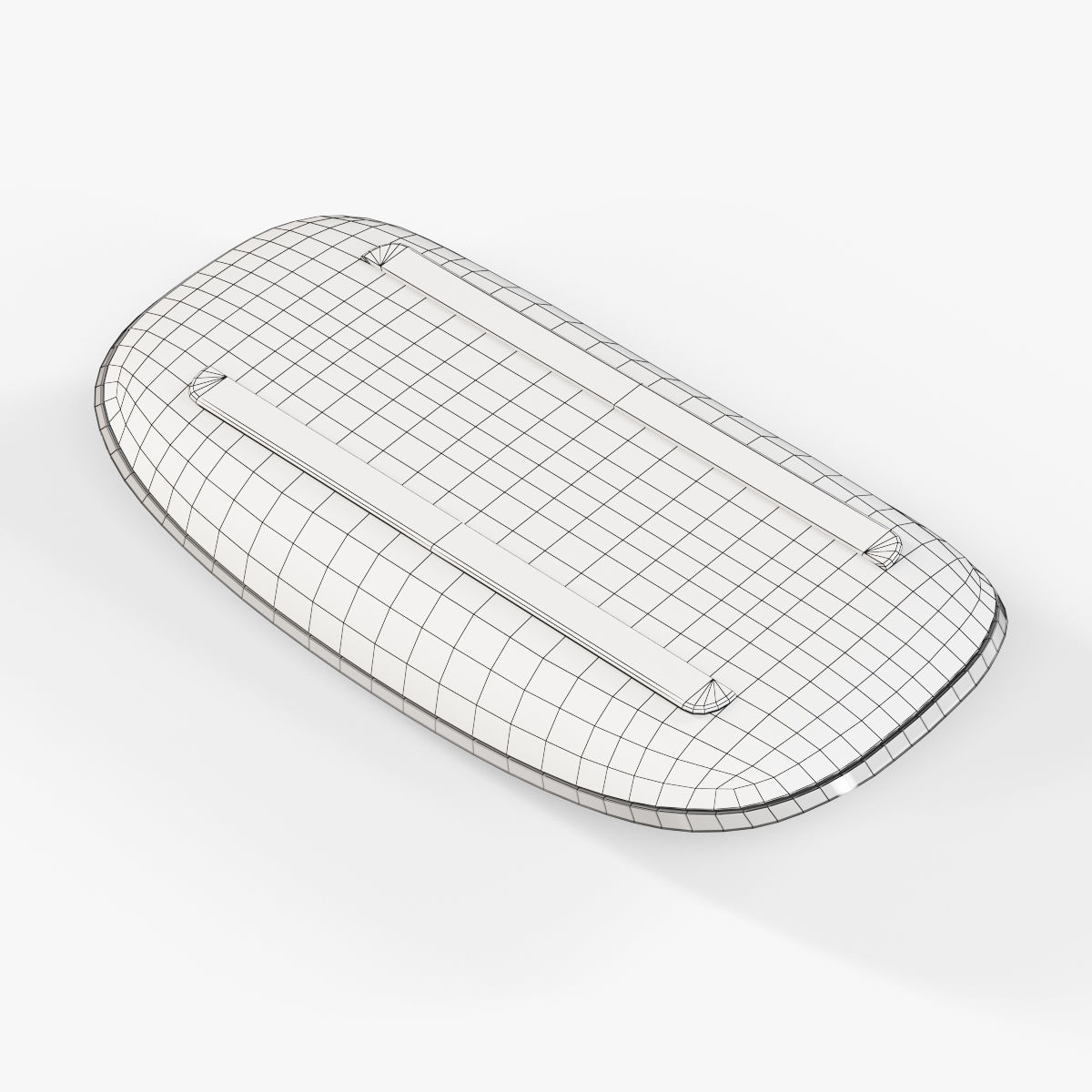 Apple Keyboard MB110 and Magic Mouse Low-poly 3D model_18