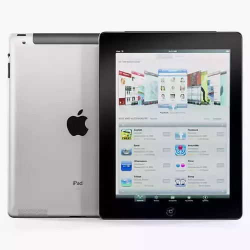 Apple iPad 2 3G tablet Low-poly 3D model