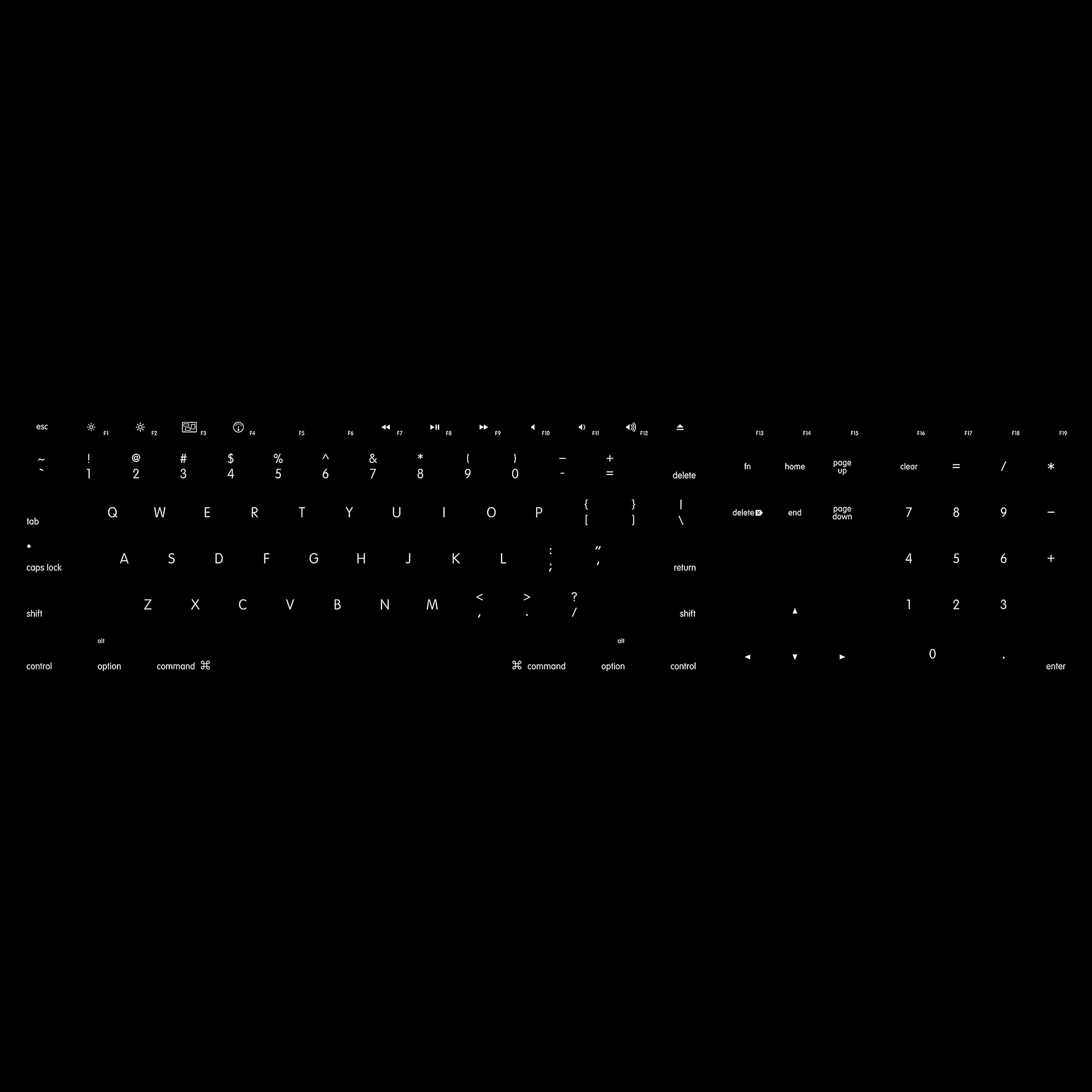 Apple Keyboard MB110 Low-poly 3D model_11