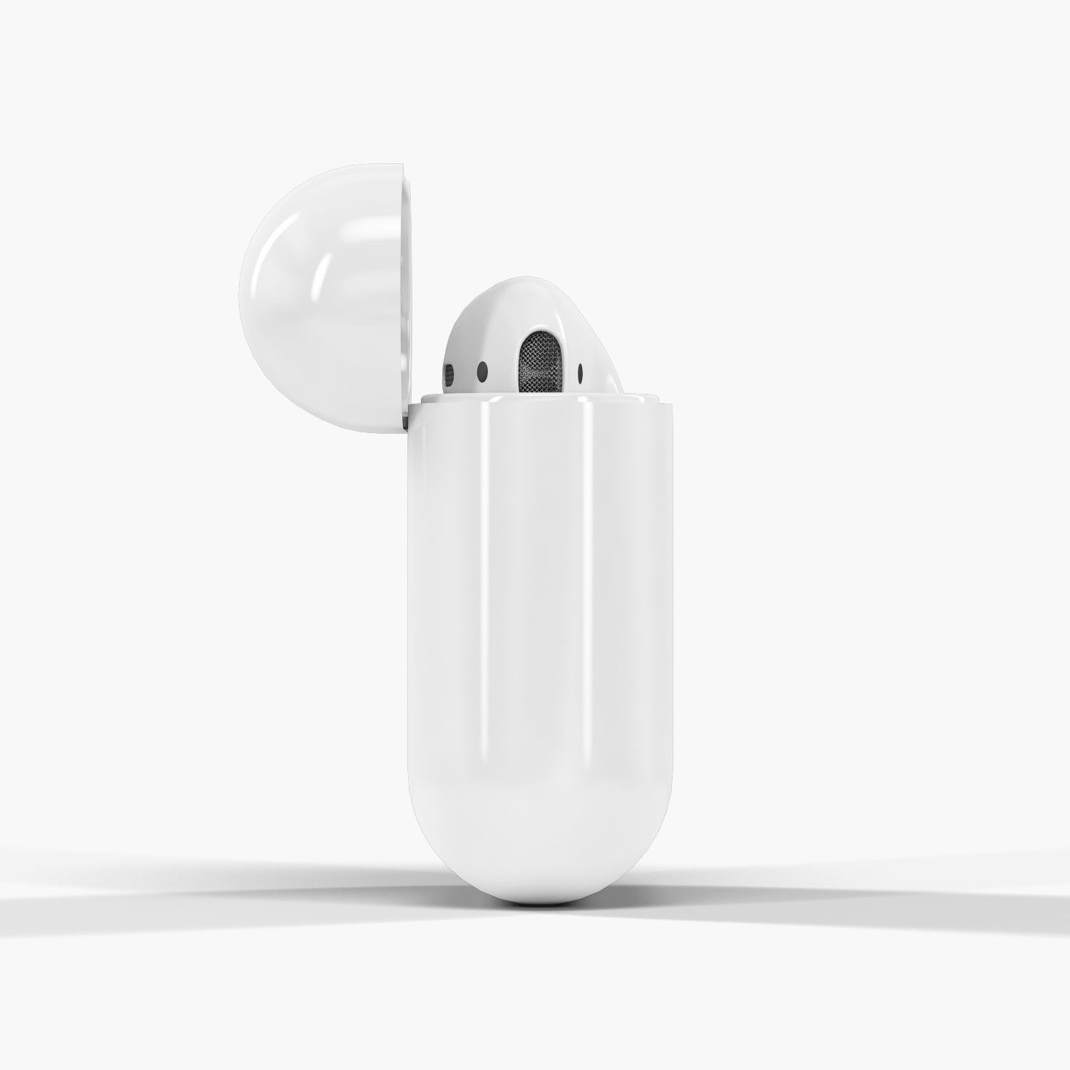 Apple AirPods wireless bluetooth earphones with Charging Case Low-poly 3D model_7