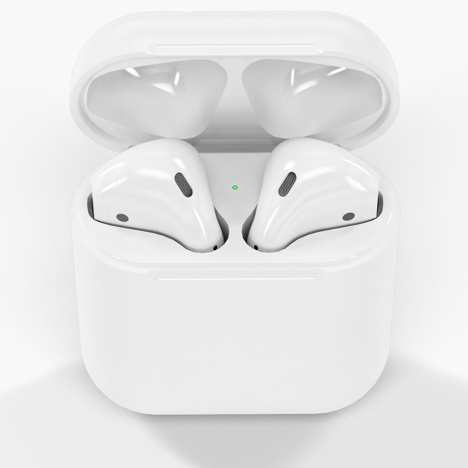 Apple AirPods wireless bluetooth earphones with Charging Case Low-poly 3D model_6