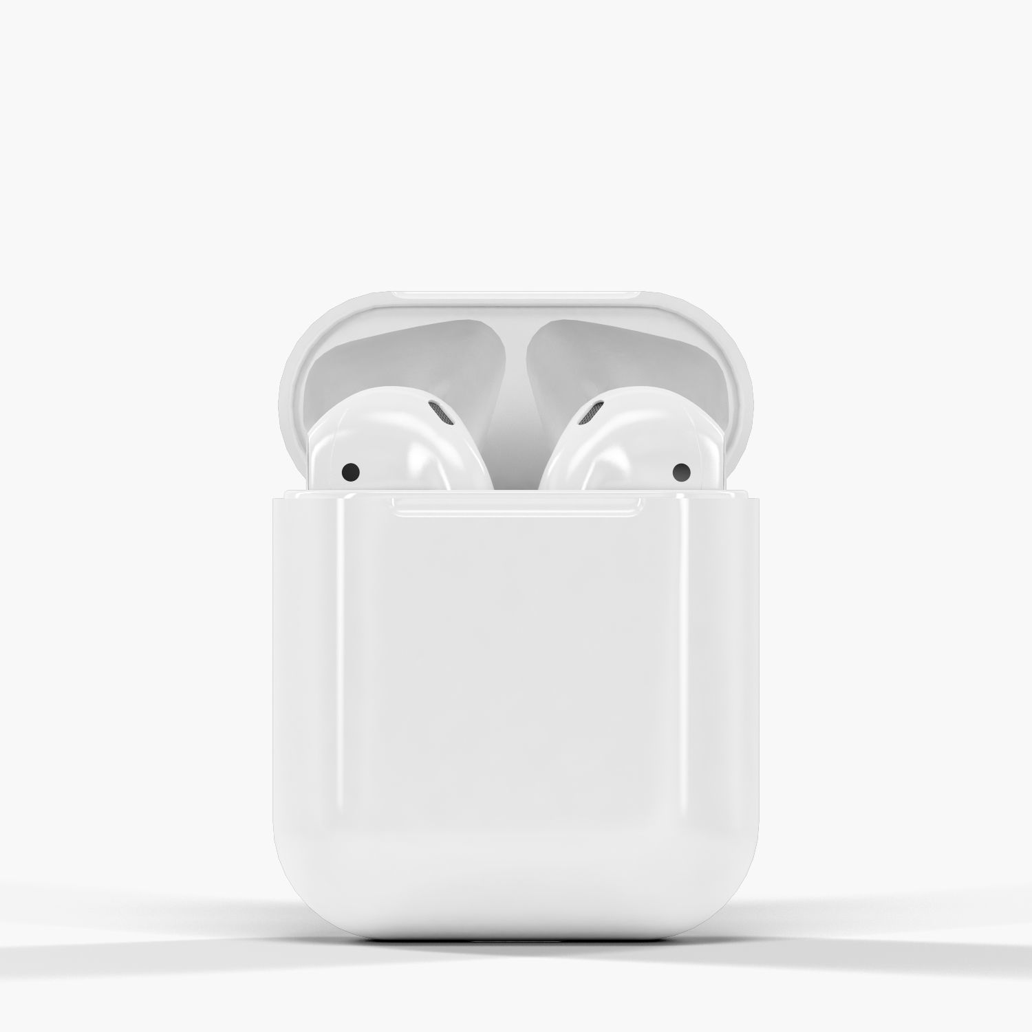Apple AirPods wireless bluetooth earphones with Charging Case Low-poly 3D model_4