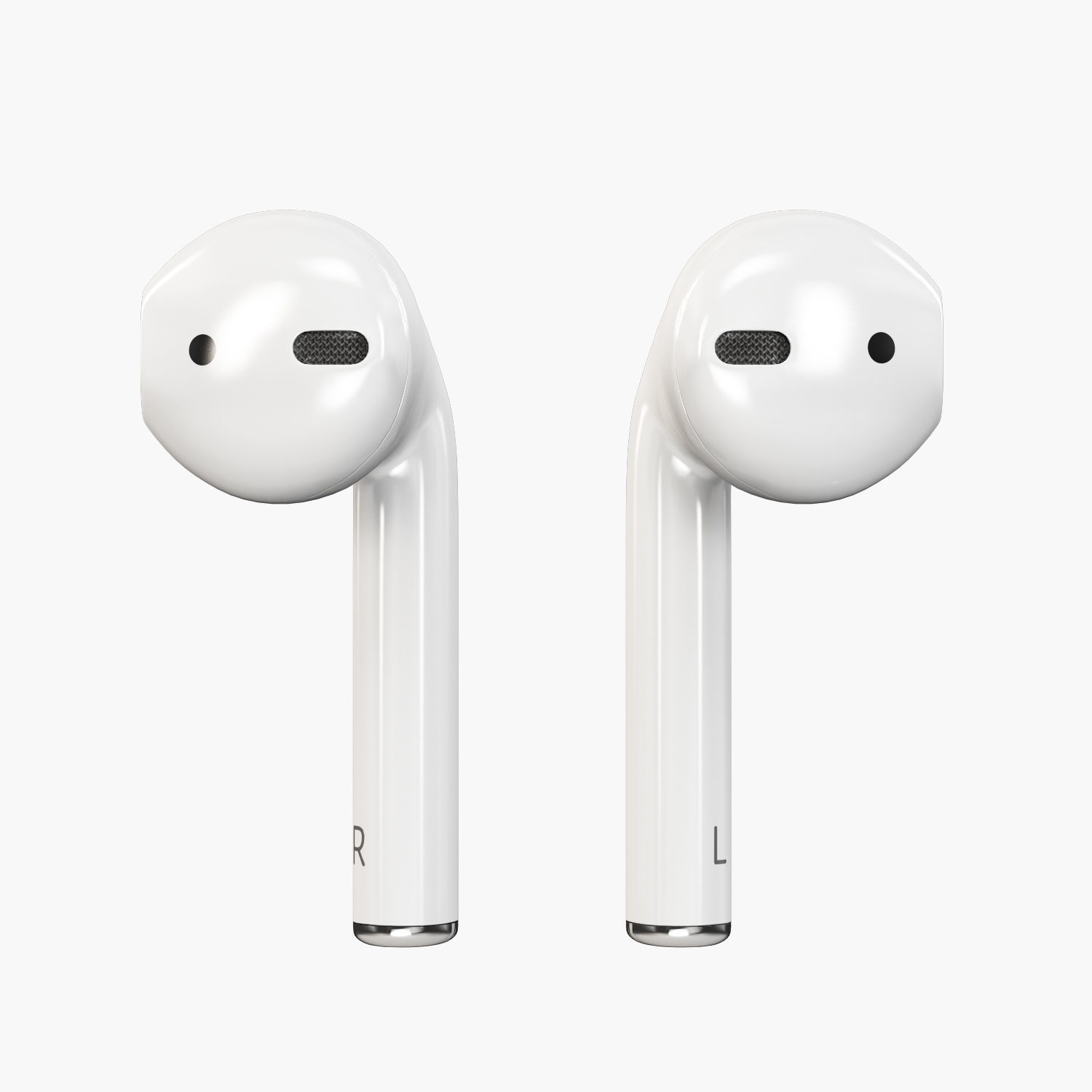 Apple AirPods wireless bluetooth earphones with Charging Case Low-poly 3D model_23