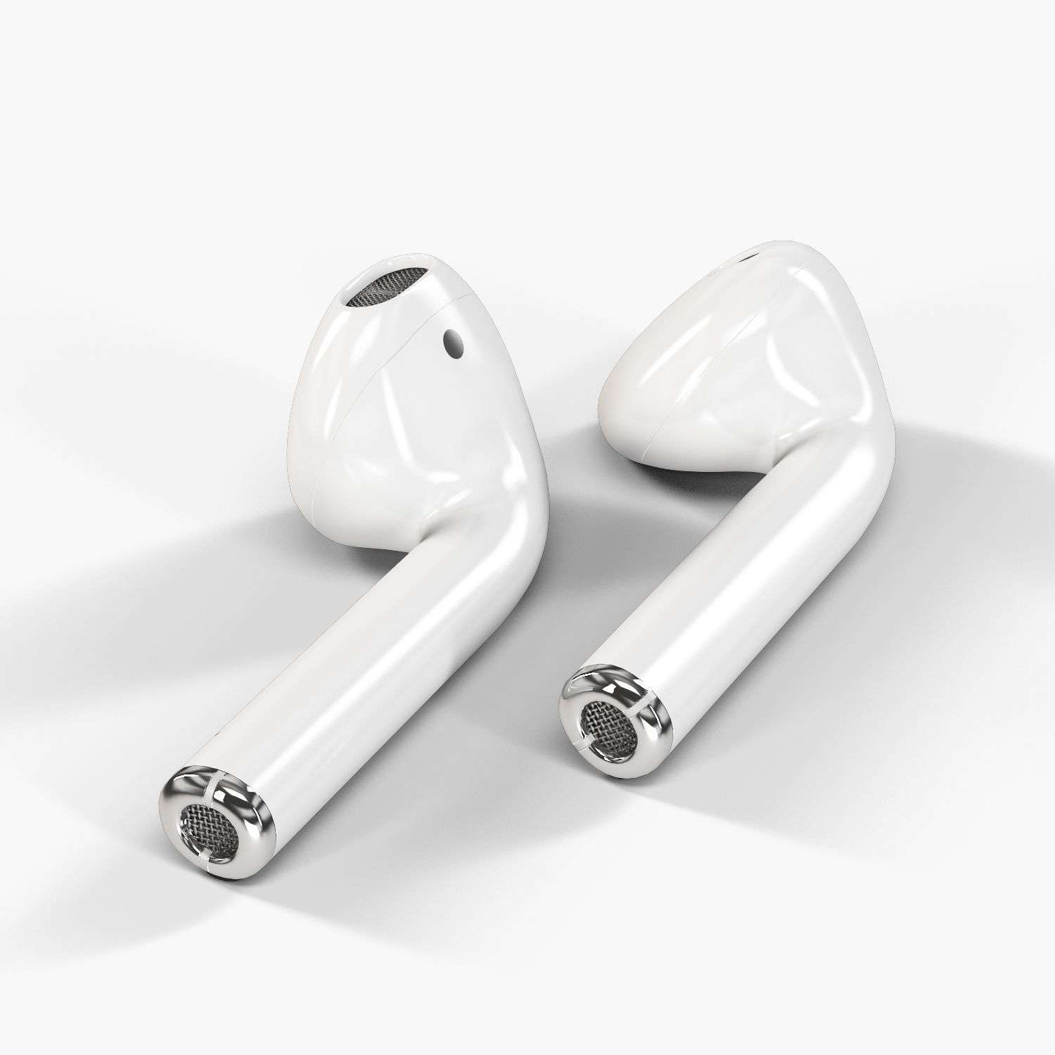 Apple AirPods wireless bluetooth earphones with Charging Case Low-poly 3D model_27