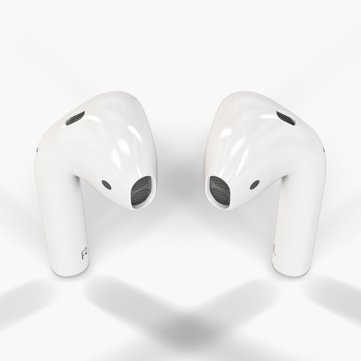 Apple AirPods wireless bluetooth earphones with Charging Case Low-poly 3D model_26
