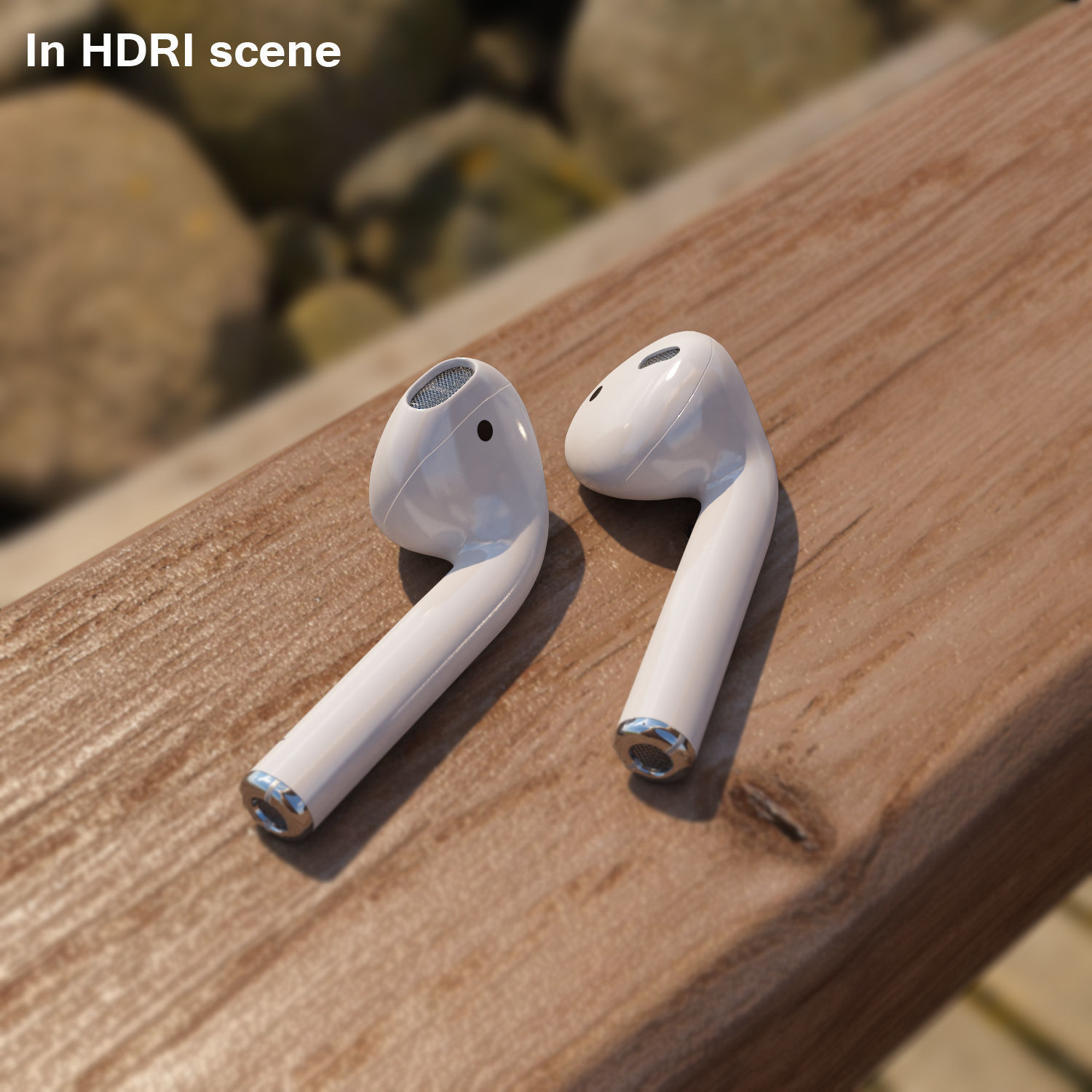 Apple AirPods wireless bluetooth earphones with Charging Case Low-poly 3D model_28