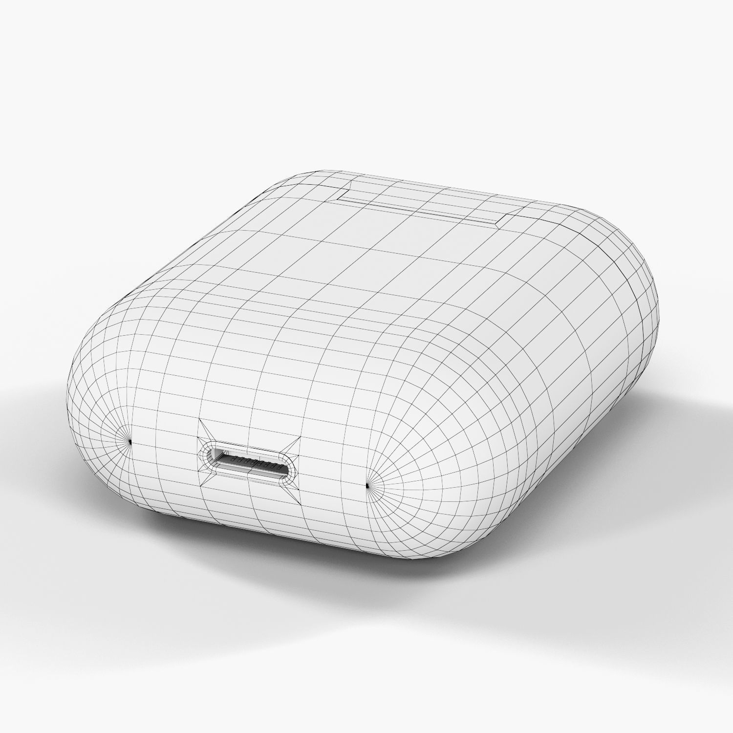 Apple AirPods wireless bluetooth earphones with Charging Case Low-poly 3D model_19