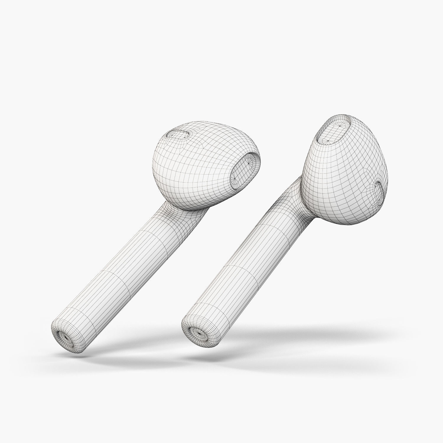 Apple AirPods wireless bluetooth earphones with Charging Case Low-poly 3D model_33