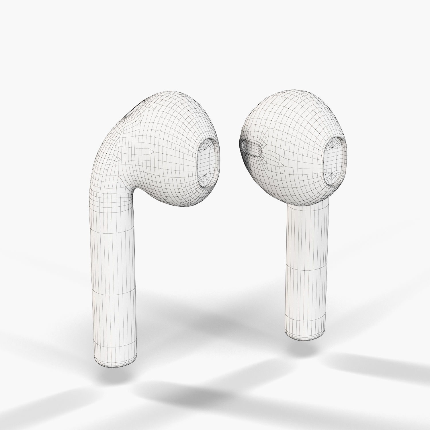 Apple AirPods wireless bluetooth earphones with Charging Case Low-poly 3D model_34