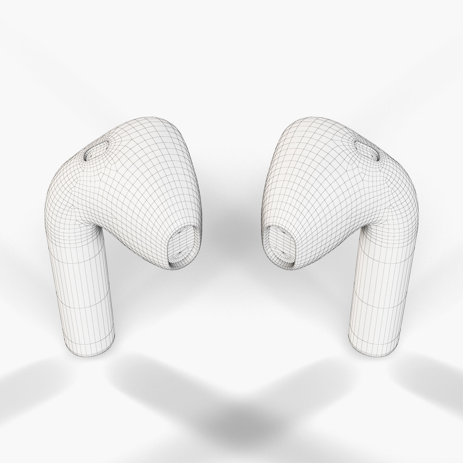 Apple AirPods wireless bluetooth earphones with Charging Case Low-poly 3D model_35