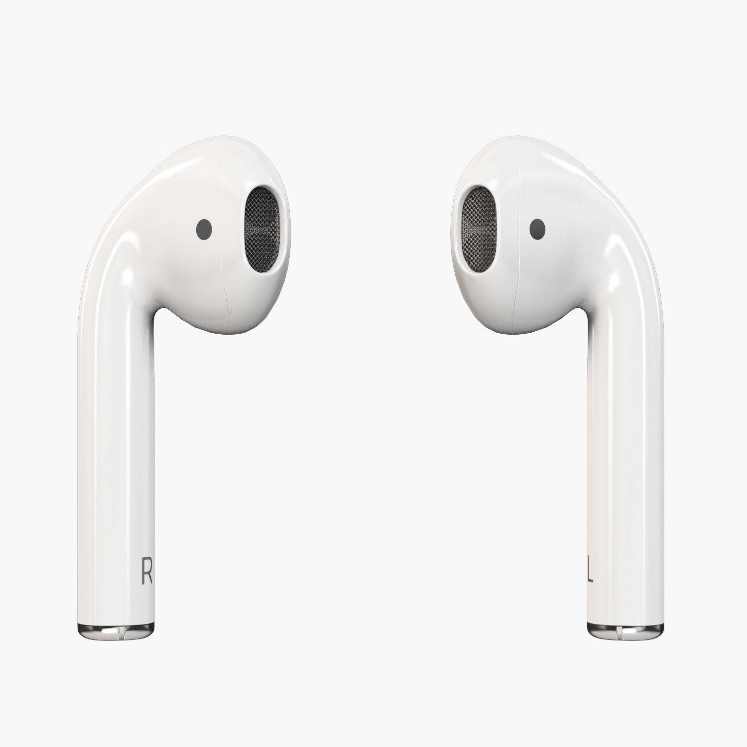 Apple AirPods wireless bluetooth earphones with Charging Case Low-poly 3D model_22