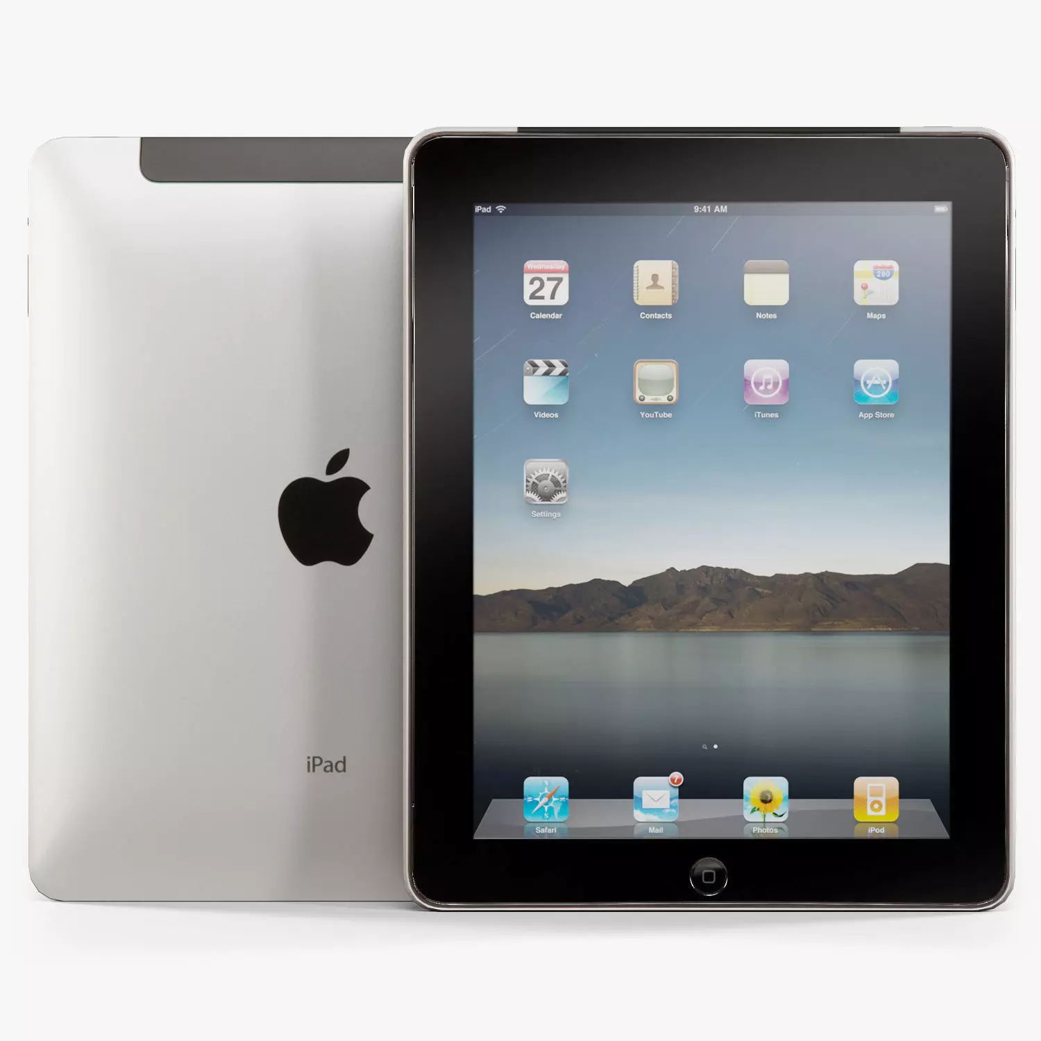 Apple iPad 16Gb tablet Low-poly 3D model_0