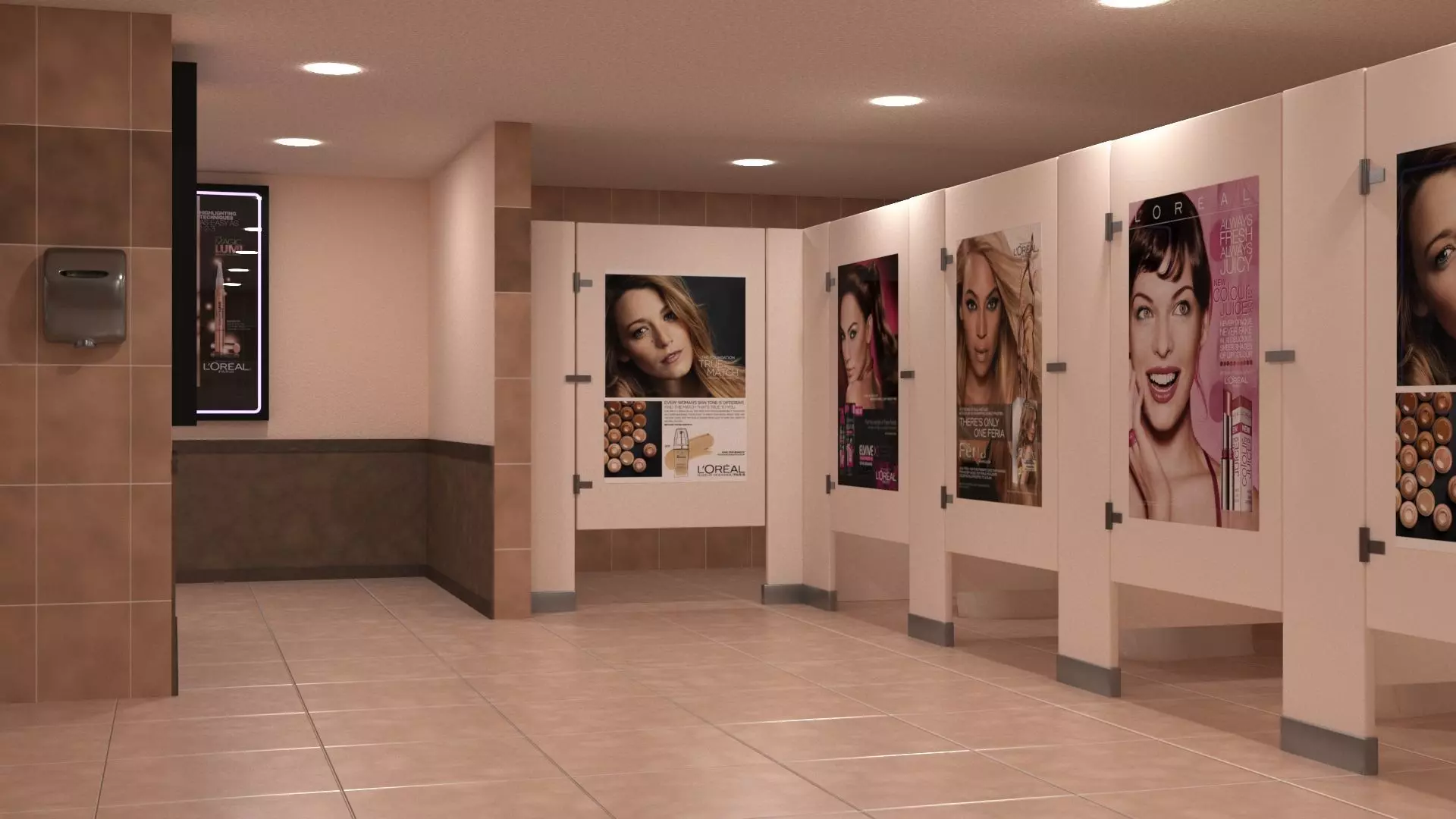 Public Bathroom 3D model_0