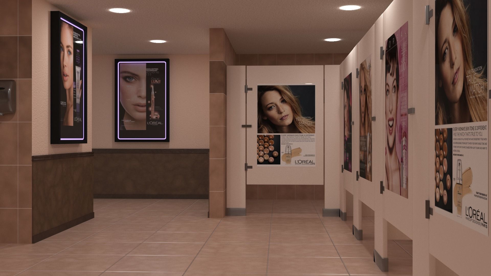 Public Bathroom 3D model_3