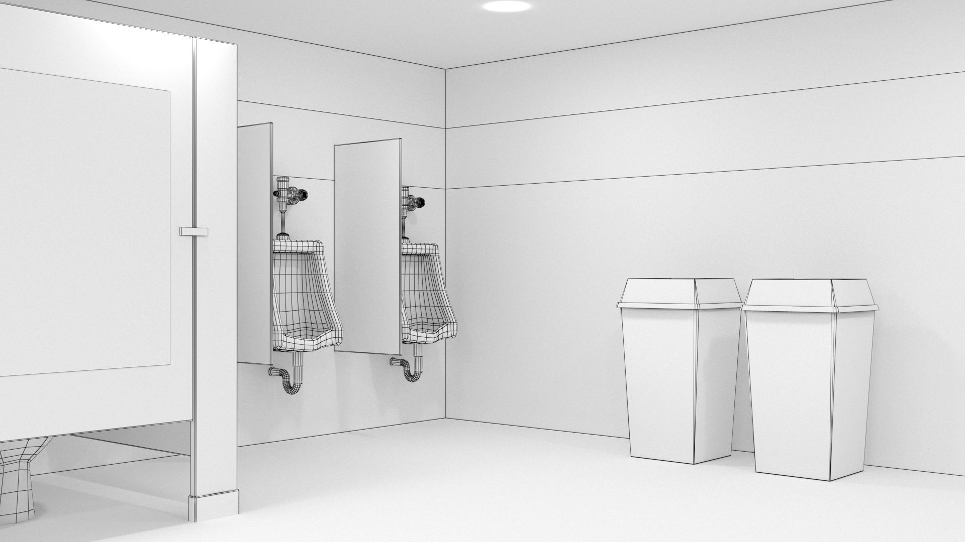 Public Bathroom 3D model_12