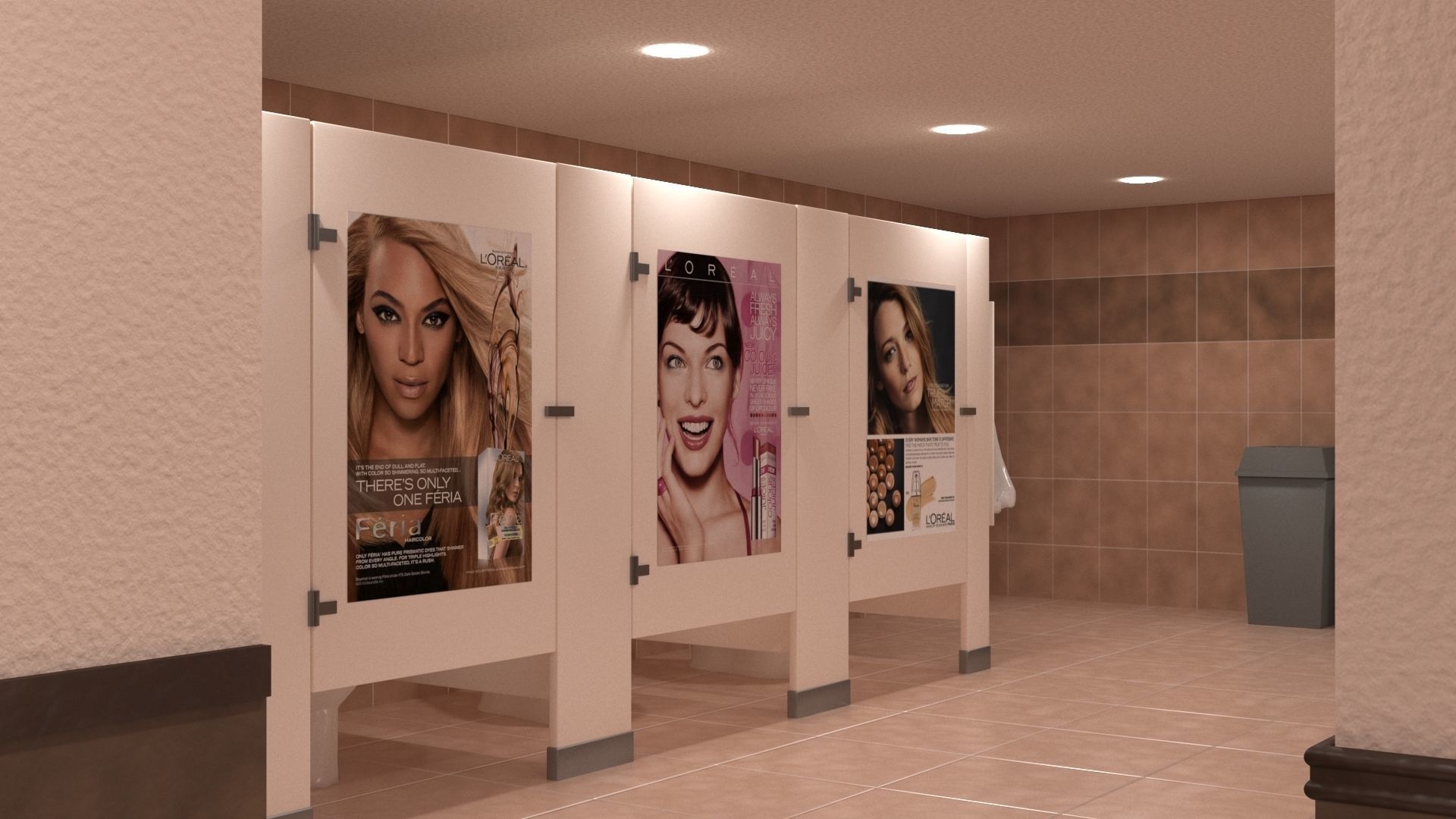 Public Bathroom 3D model_4