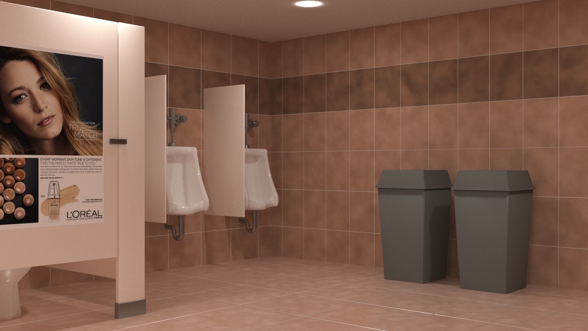 Public Bathroom 3D model_2