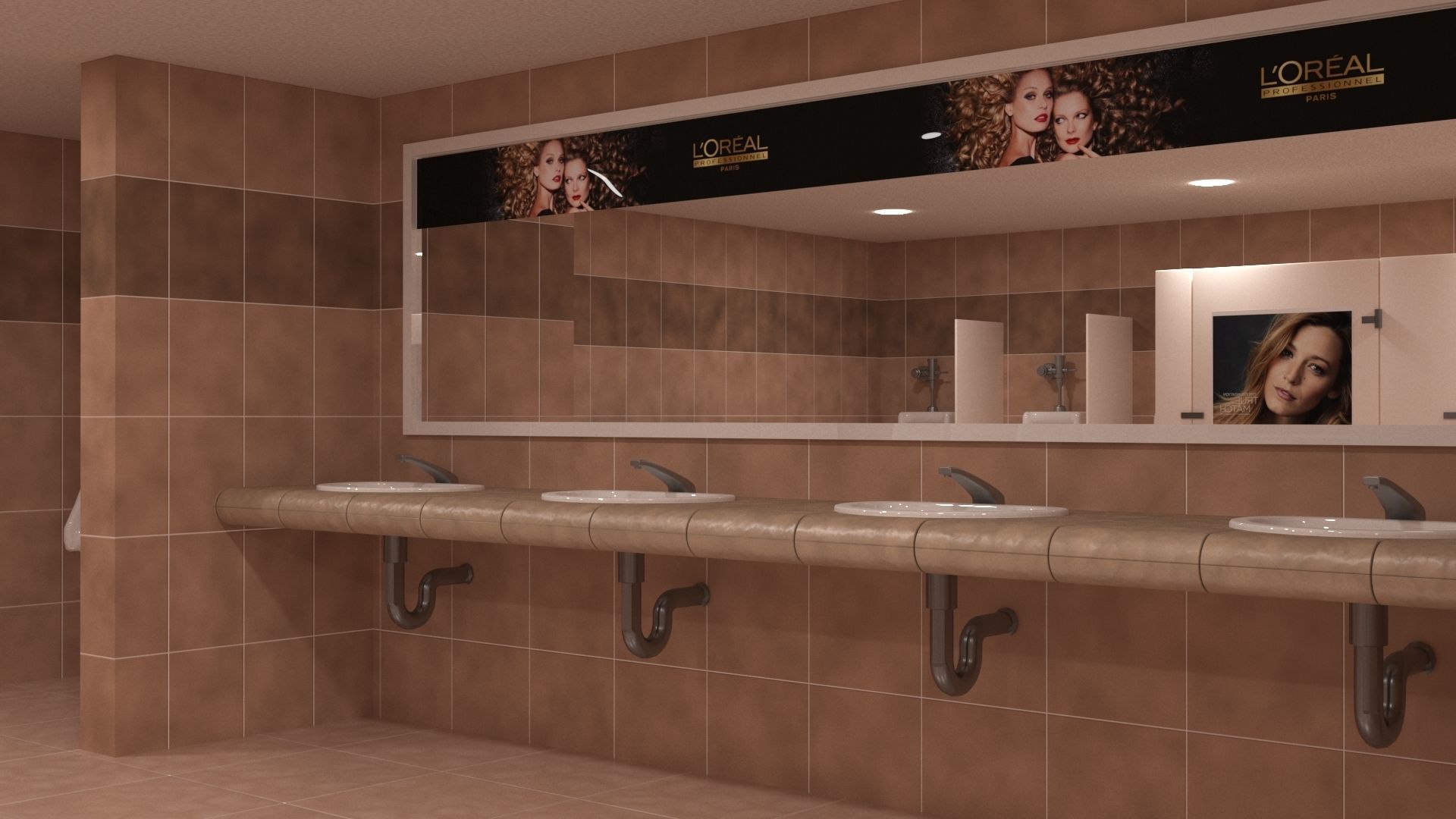 Public Bathroom 3D model_6
