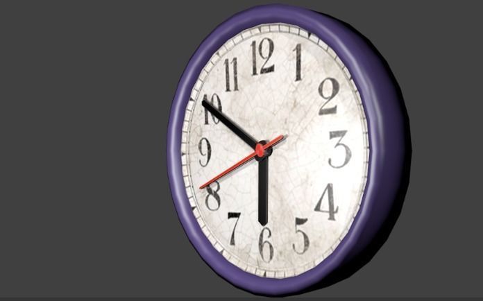 simple clock with movable hands 3D model | CGTrader
