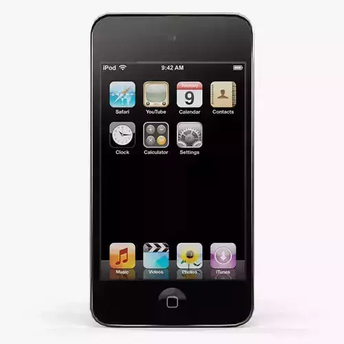 Apple iPod touch 4 Generation digital media player Low-poly 3D model