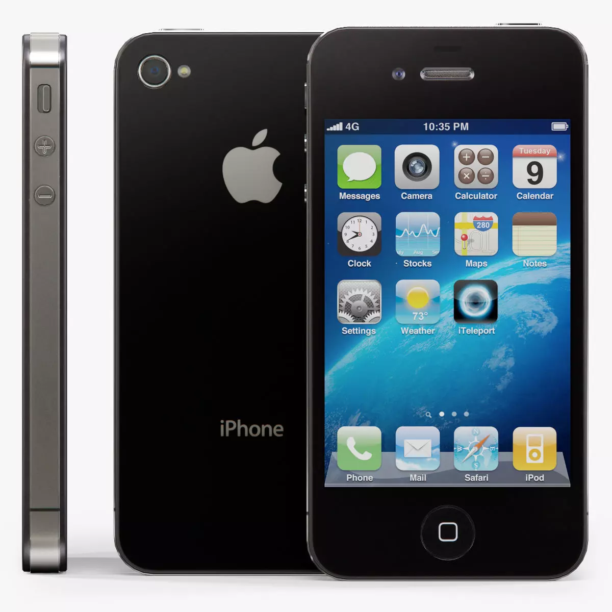 Apple iPhone 4S Low-poly 3D model_0