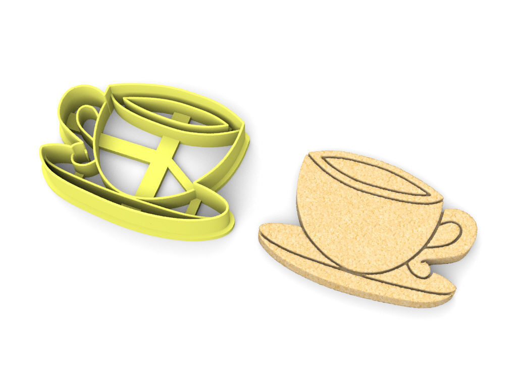 Cup cookie cutter 3D print model_2