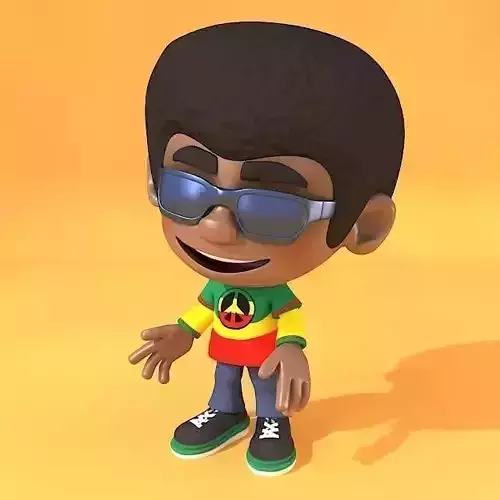 Cartoon Reggae Man