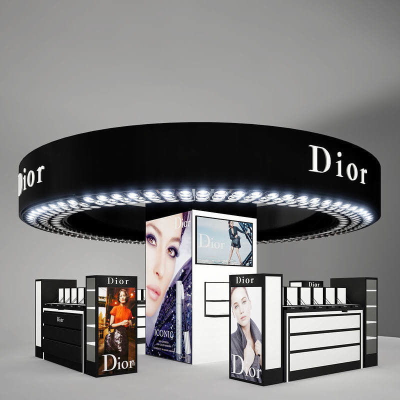 Cosmetics Stand - Dior 3D model_1