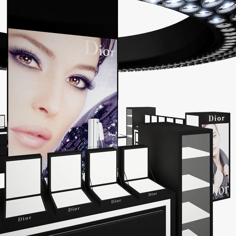 Cosmetics Stand - Dior 3D model_6