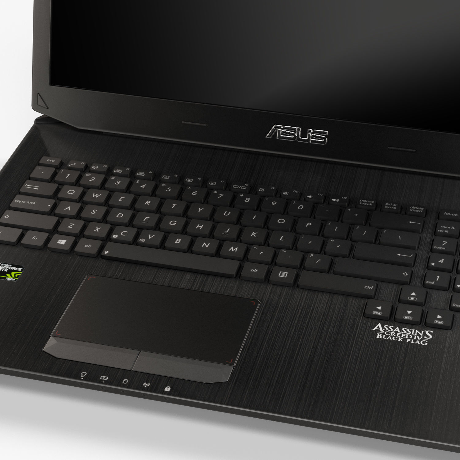 Asus ROG G750JH gaming laptop Low-poly 3D model_11