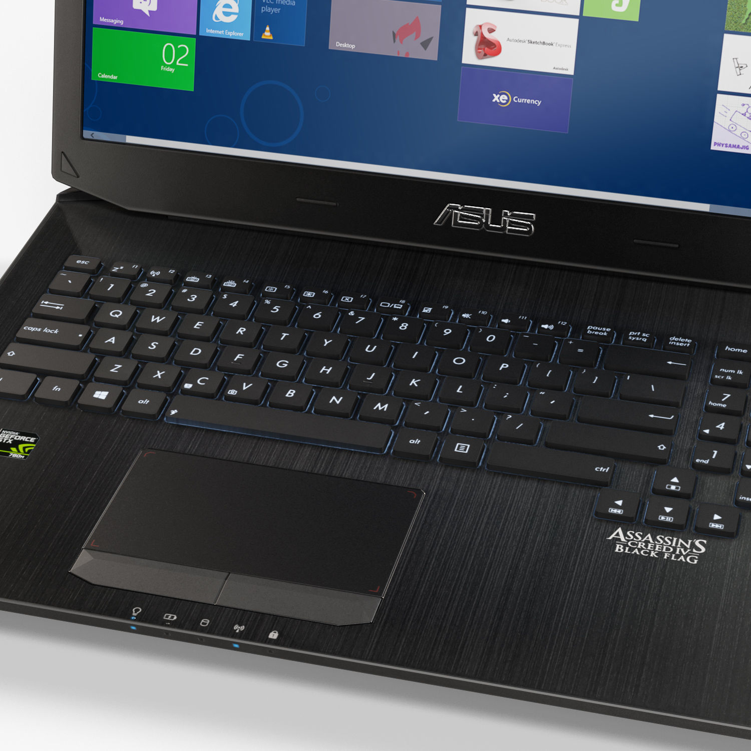 Asus ROG G750JH gaming laptop Low-poly 3D model_12