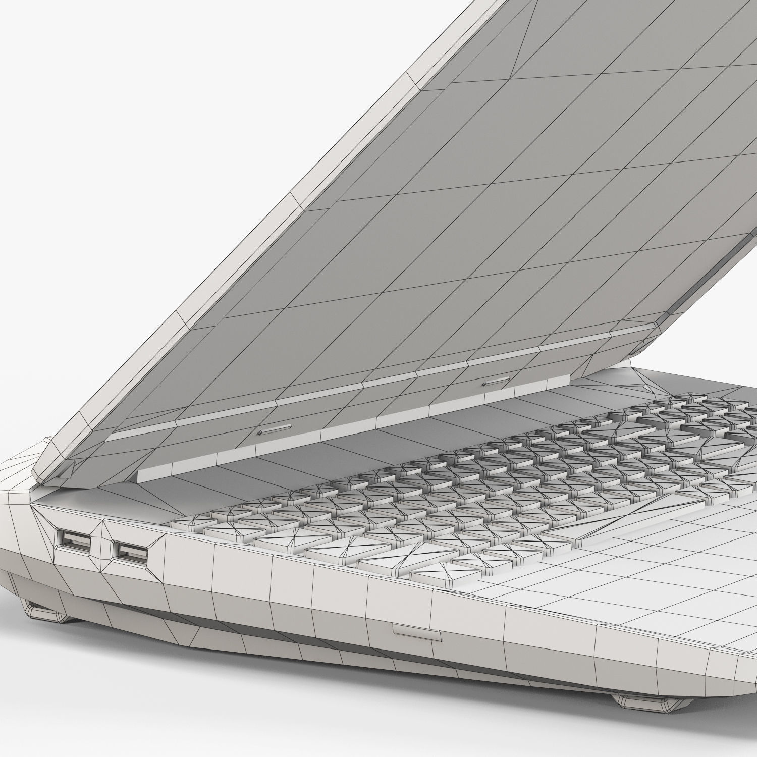 Asus ROG G750JH gaming laptop Low-poly 3D model_21