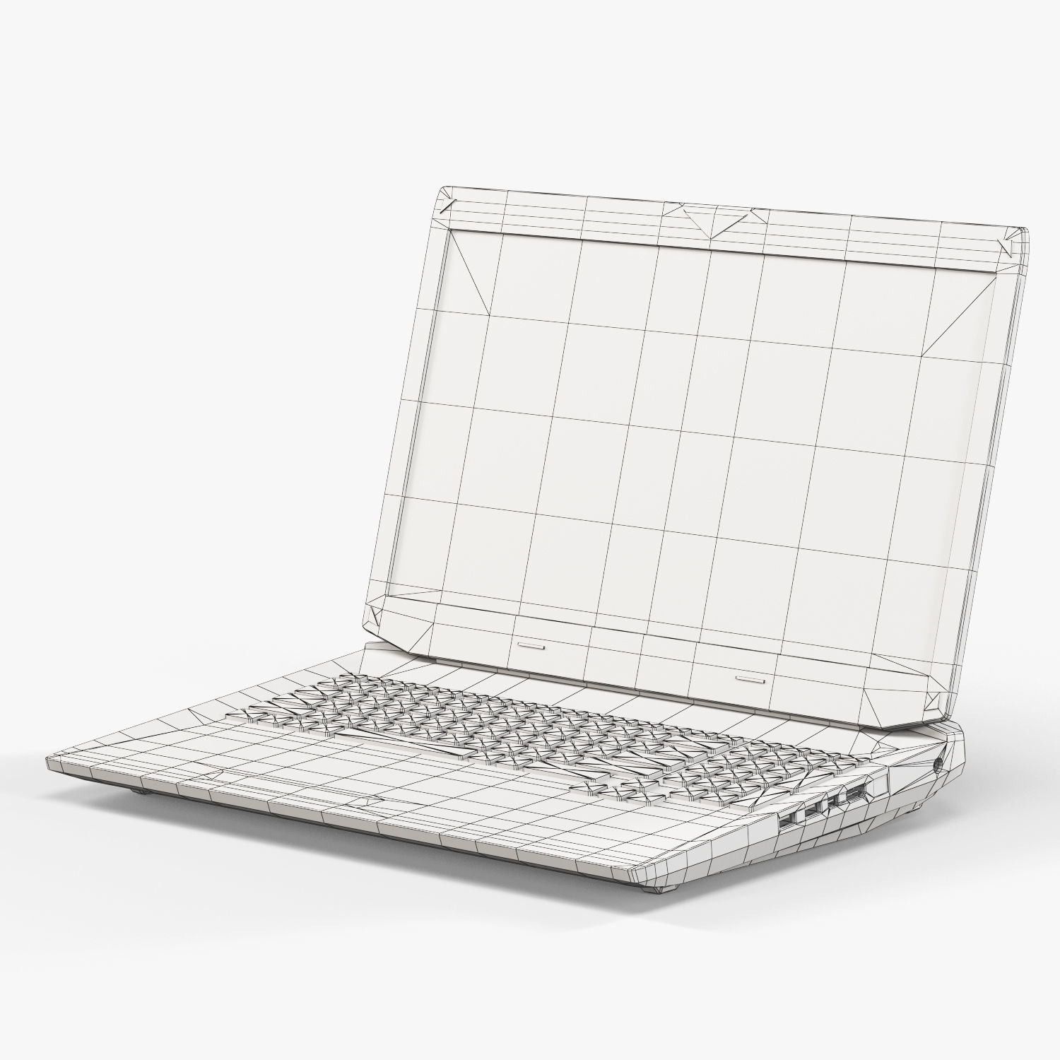Asus ROG G750JH gaming laptop Low-poly 3D model_20