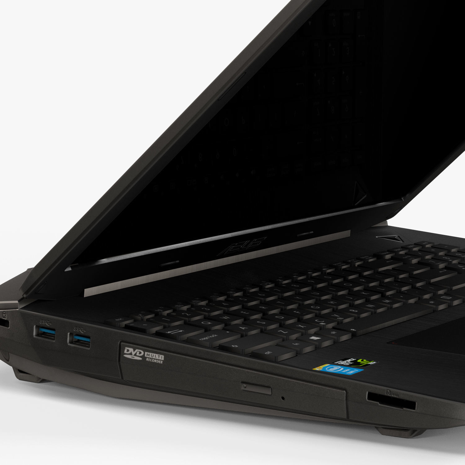 Asus ROG G750JH gaming laptop Low-poly 3D model_6