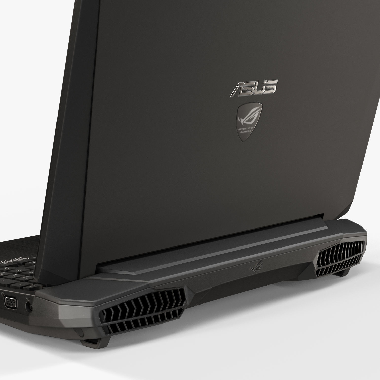 Asus ROG G750JH gaming laptop Low-poly 3D model_10