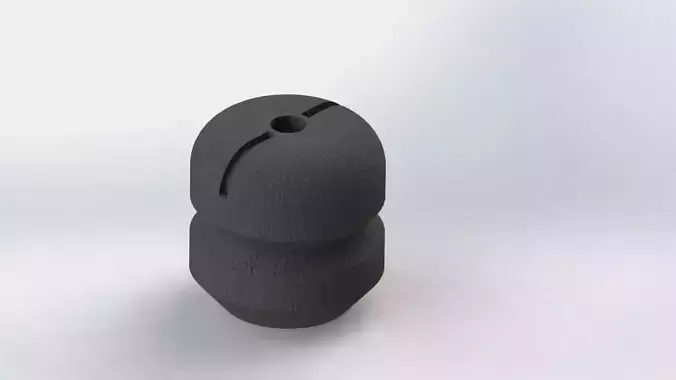 Rubber ball with hole in it