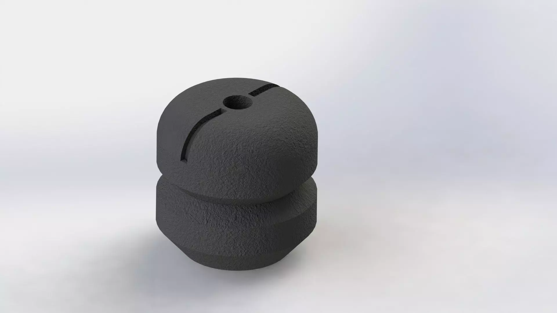 Rubber ball with hole in it Free 3D model