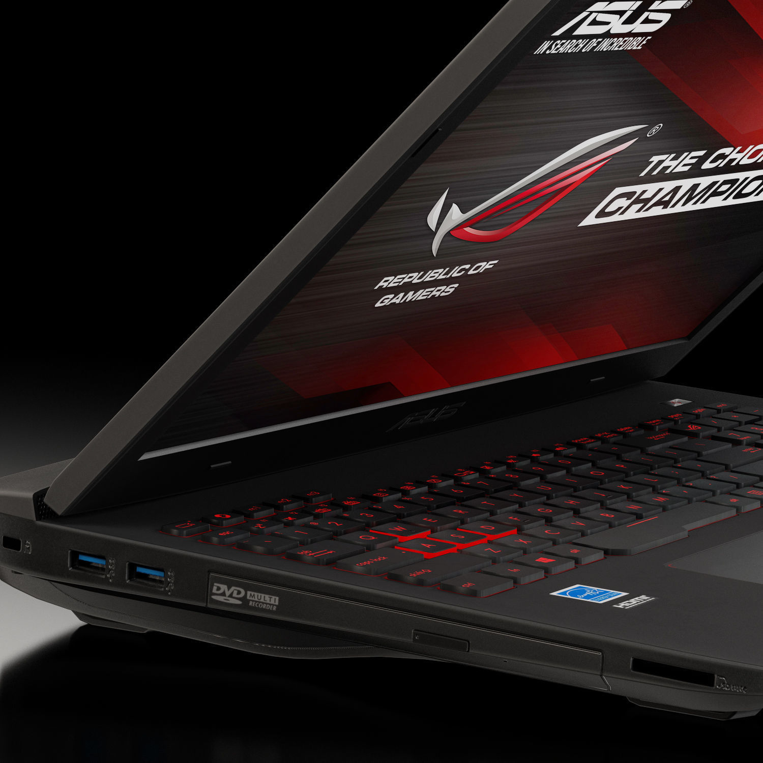 Asus ROG G751JY gaming laptop Low-poly 3D model_6