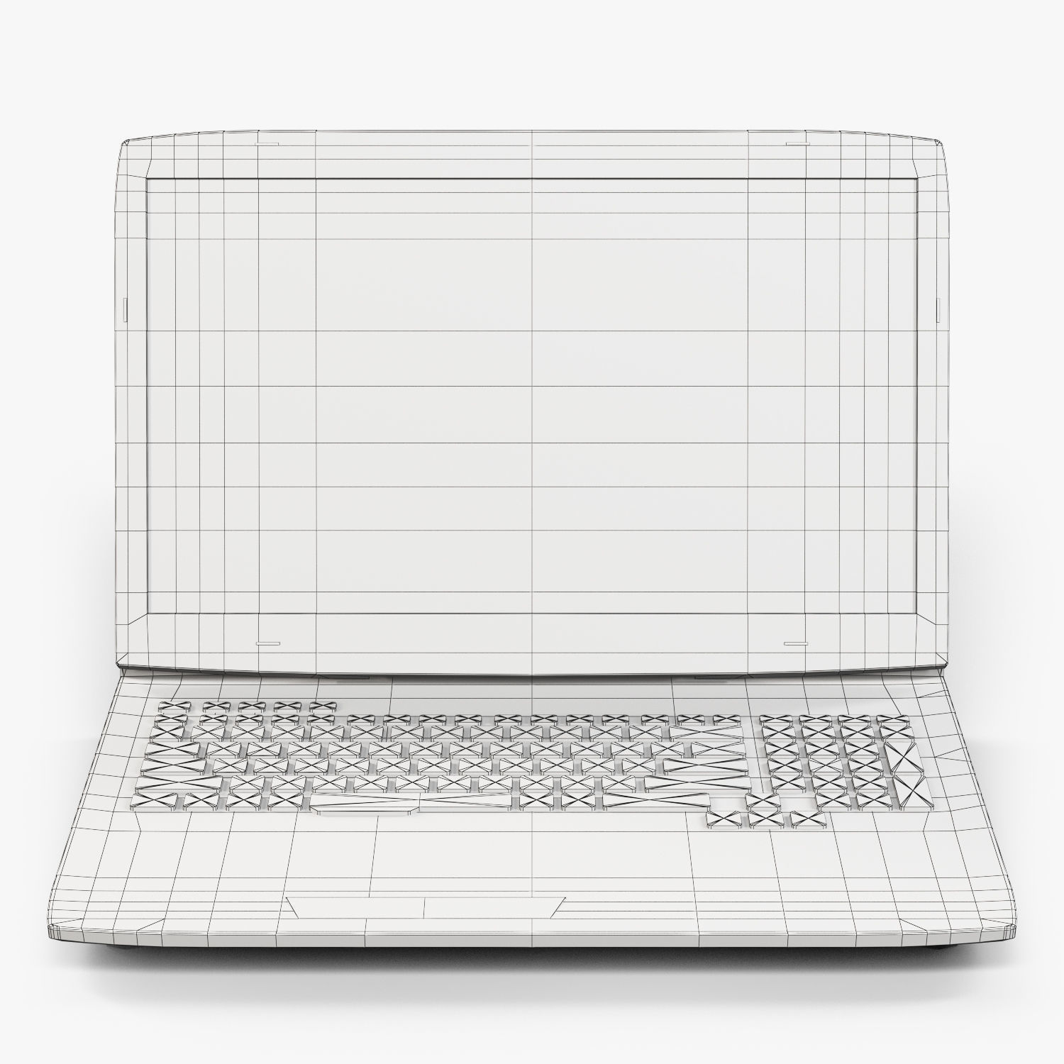 Asus ROG G751JY gaming laptop Low-poly 3D model_20