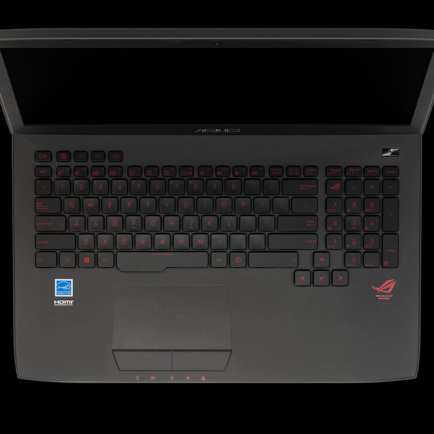 Asus ROG G751JY gaming laptop Low-poly 3D model_13